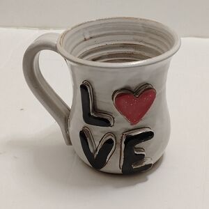 MudWorks Pottery 3D L.O.V.E. Tea Coco Coffee Mug USA Made